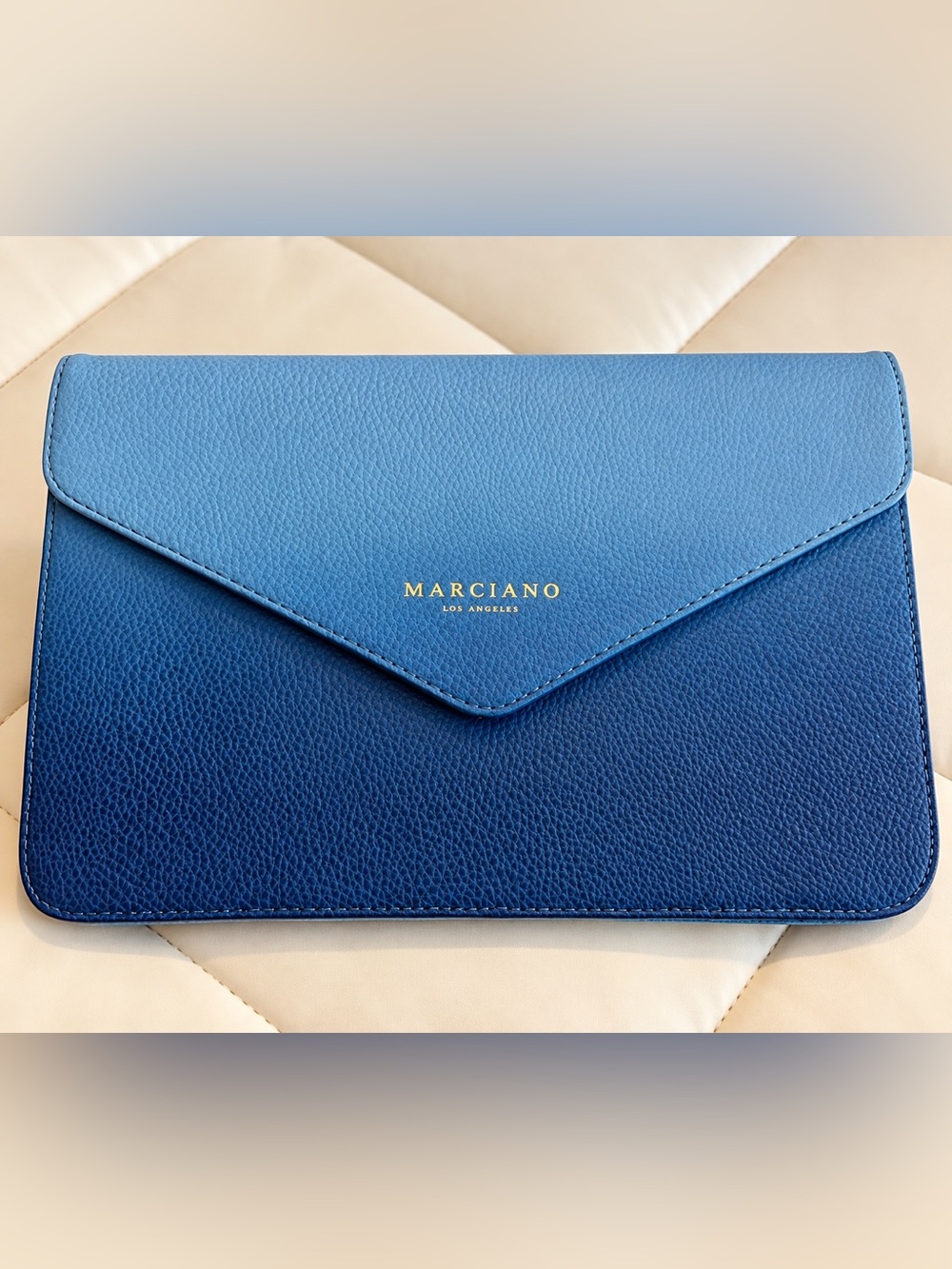Marciano Two-Tone Blue Envelope Clutch